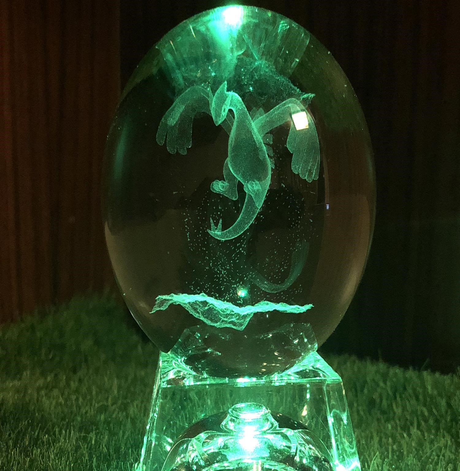 正品神奇宝贝口袋妖怪3d水晶 精灵球海神洛奇亚摆件 模型周边生日