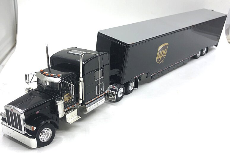 正品1:53tonkin peterbilt 彼得标卡车ups快递货柜车仿真合金卡车