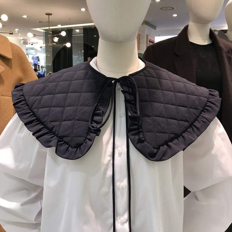 加厚加棉假领子配毛衣羽绒服