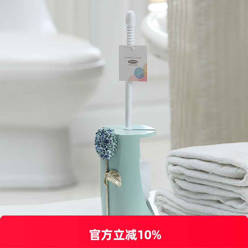 欧式田园简约树脂长柄清洁马桶刷
