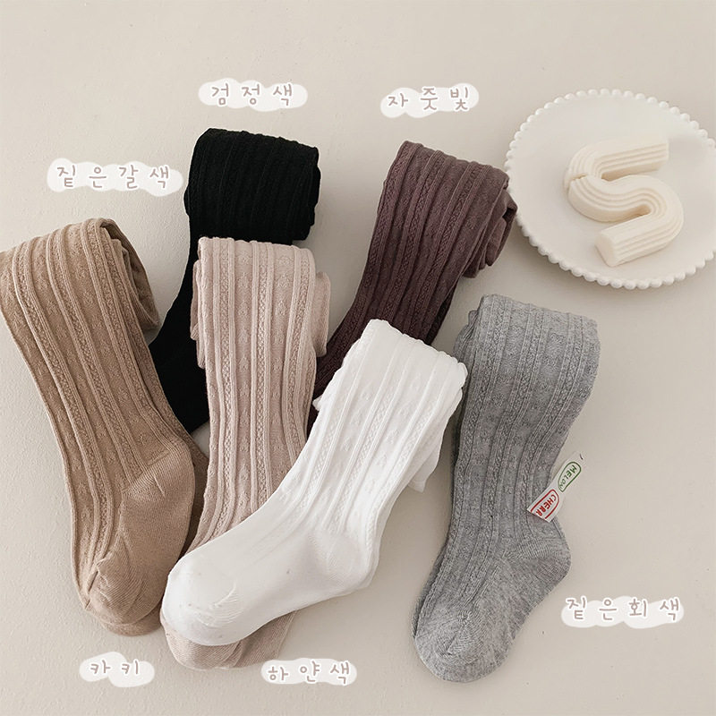 女童打底裤春秋薄款洋气儿童连体袜外穿纯色精梳棉袜子宝宝连裤袜