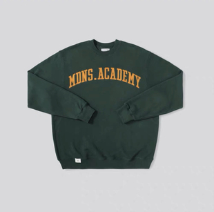 现货MADNESS 学院风刺绣大LOGO圆领休闲纯棉加绒 余文乐同款卫衣