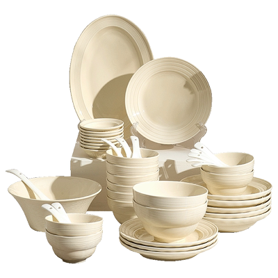 高级感碗碟套装家用2025新款简约碗盘乔迁碗筷陶瓷釉下彩餐具盘子