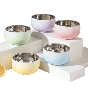 304不锈钢碗家用2025新款高颜值碗筷套装单人一套个人专用饭碗