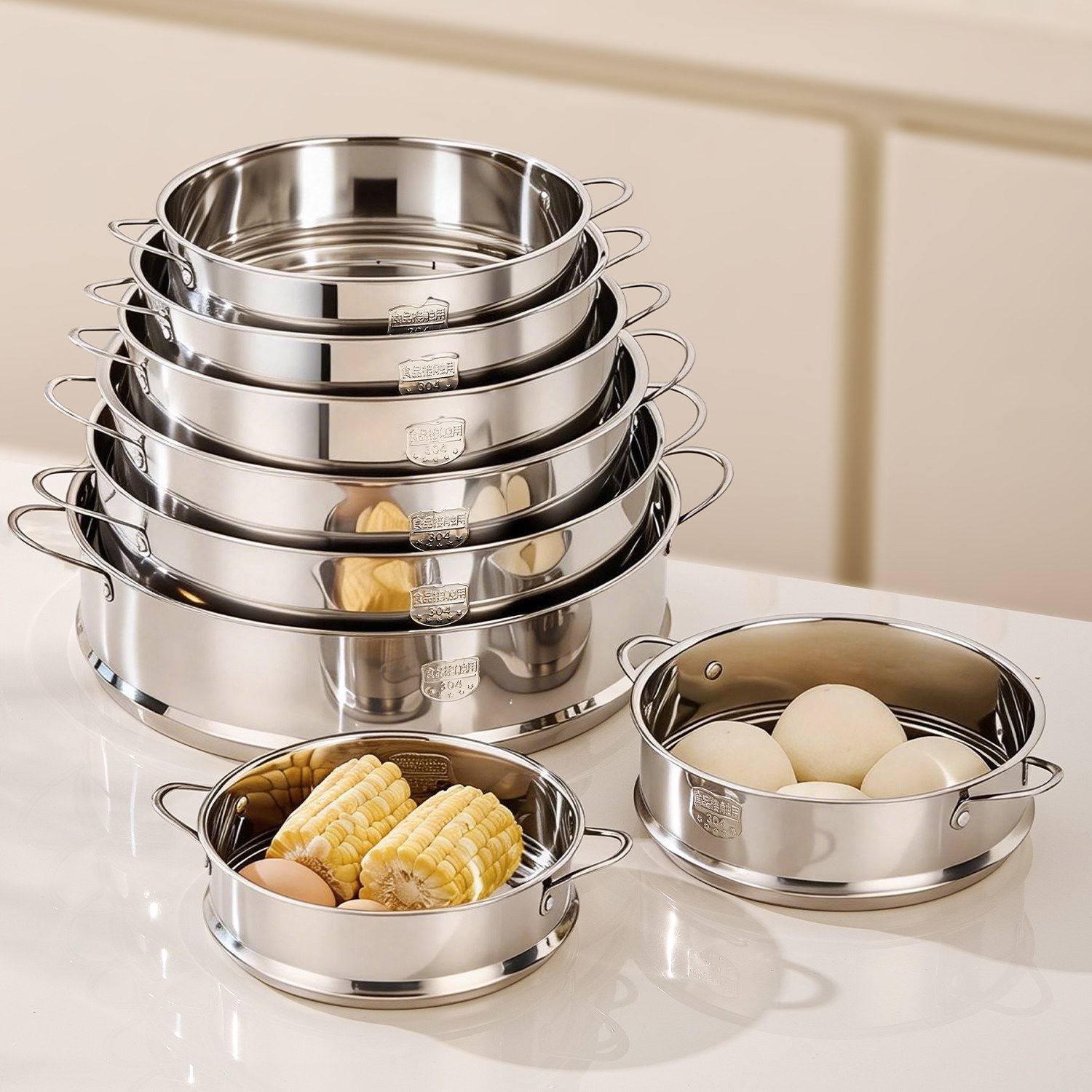 304不锈钢蒸架蒸笼辅食奶锅小蒸格蒸锅万用蒸屉电饭锅蒸包子家用,厨房/烹饪用具,蒸格/蒸片/蒸架,淘宝优惠券,粉丝福利购,淘宝优惠卷