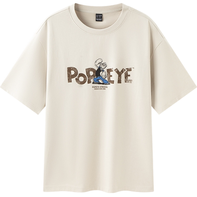 森马凉感抑菌印花情侣短袖T恤男