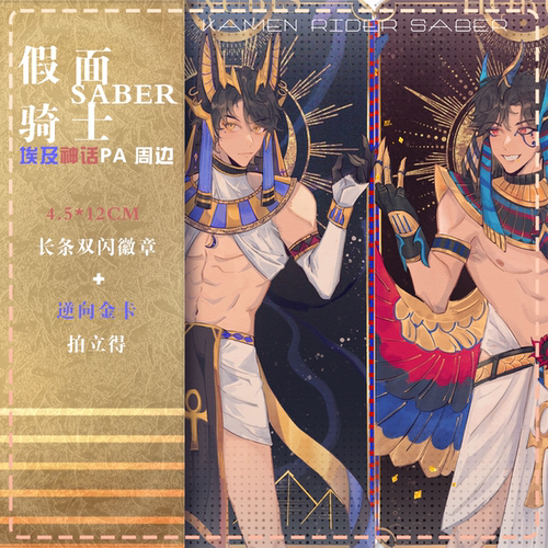 授权寄售 | 假面骑士saber同人 埃及风双闪徽章 逆向金卡拍立得