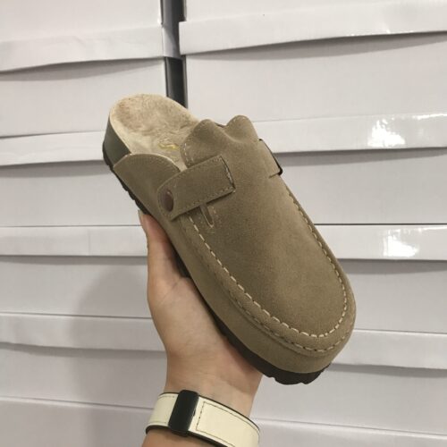 加绒博肯拖时尚百搭包头拖鞋女