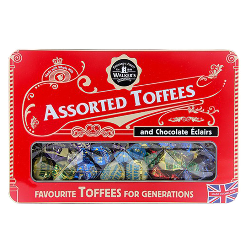 英国进口walker's沃尔克斯太妃糖巧克力夹心什锦味喜糖礼盒夹心
