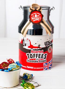 英国进口Walker's沃尔克斯什锦味太妃糖喜糖礼盒包装送礼礼罐300g