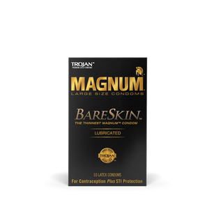 美国造TROJAN Magnum BARESKIN特大号超超薄避孕套1/10片阔度60mm