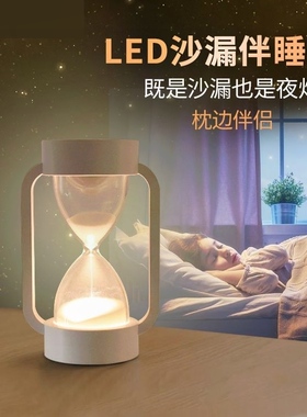 售完即止 沙漏小夜灯 LED七彩重力感应灯具