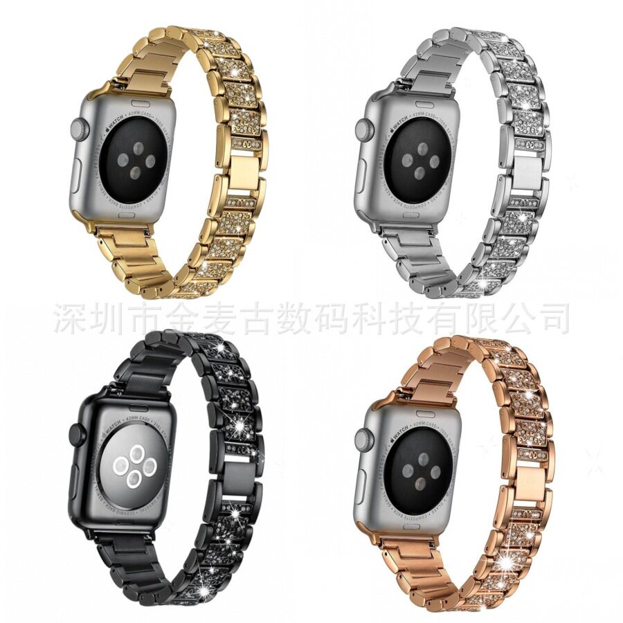 实心三珠镶钻新款表带 适用于apple watch智能手表iwatch1/2在类目 影音电器, 桌面音响/音箱, 组合音响中 - 来自Buy2taobao.com提供专业的淘宝代购服务