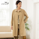 依伽依佳2025春季 新款 卡其文艺优雅减龄单件风衣外套女EWCF002