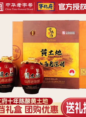 宁化府益源庆手工十年陈酿500ml*2瓶老陈醋黄土地礼盒醋山西特产
