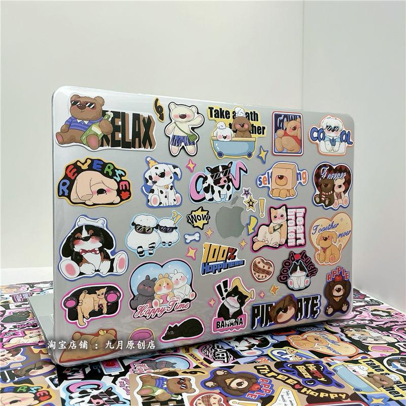 卡通小熊兔子适用macbook保护壳