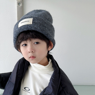 秋冬季儿童帽子男童毛线帽中大童女针织帽男孩2025新款保暖韩版潮