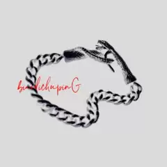 (in Stock) Cousin's Brand Erd23Fw Snake Bone Bracelet Accessory, Melancholic Rich Second-Generation White Copper Silver Snake Top for Men