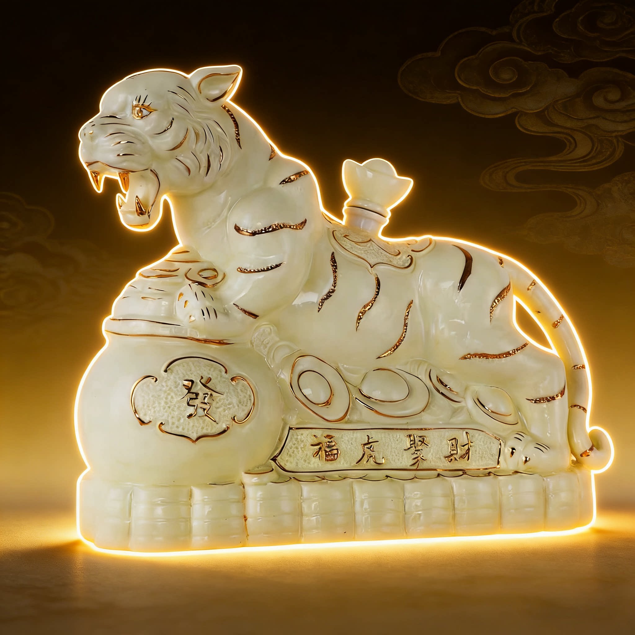 大瓶 金毛白虎造型 白兰地 5000ML洋酒酒柜装饰珍藏摆件