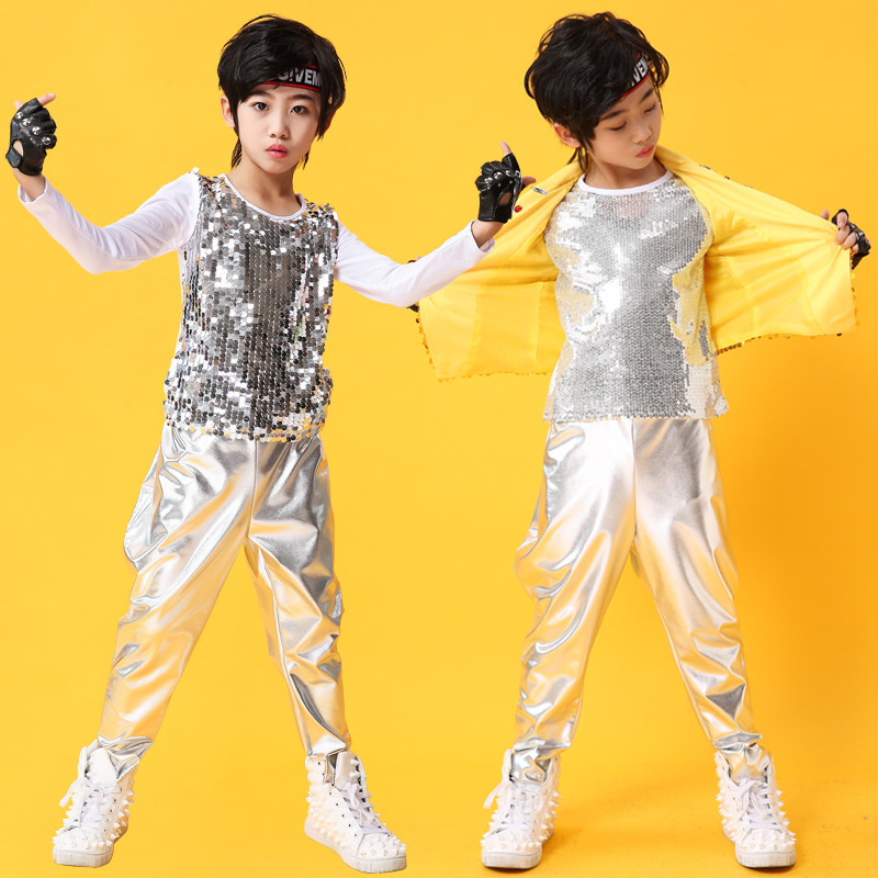 元旦儿童长袖加绒亮片演出服男孩架子鼓街舞走秀哈伦裤服装中大童,童装/婴儿装/亲子装,儿童演出服,淘宝优惠券,粉丝福利购,淘宝优惠卷