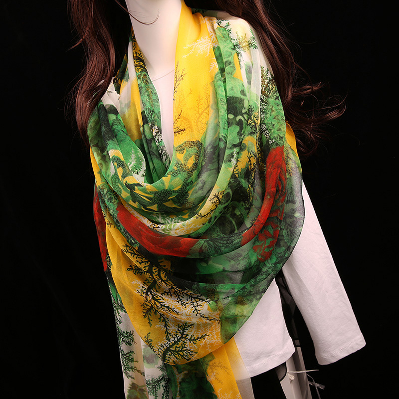 春秋夏冬欧美女丝巾披肩围巾