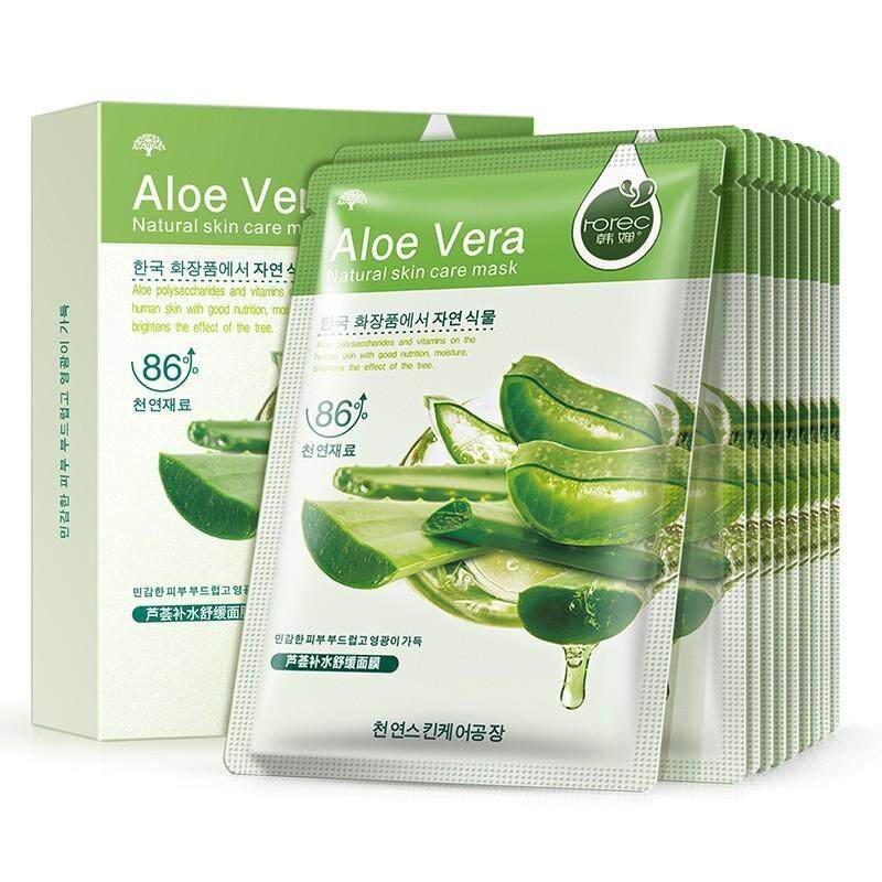 韩婵 芦荟补水舒缓面膜 植物 面膜组合蜂蜜滋养面膜 面膜护肤