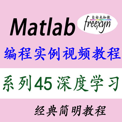 Matlab2022 深度学习卷积神经网络视频教程