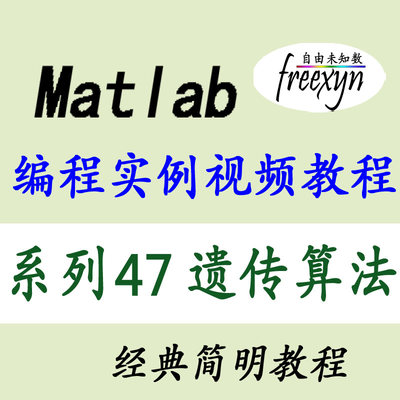 Matlab2020/遗传算法/编程实例/简明视频教程