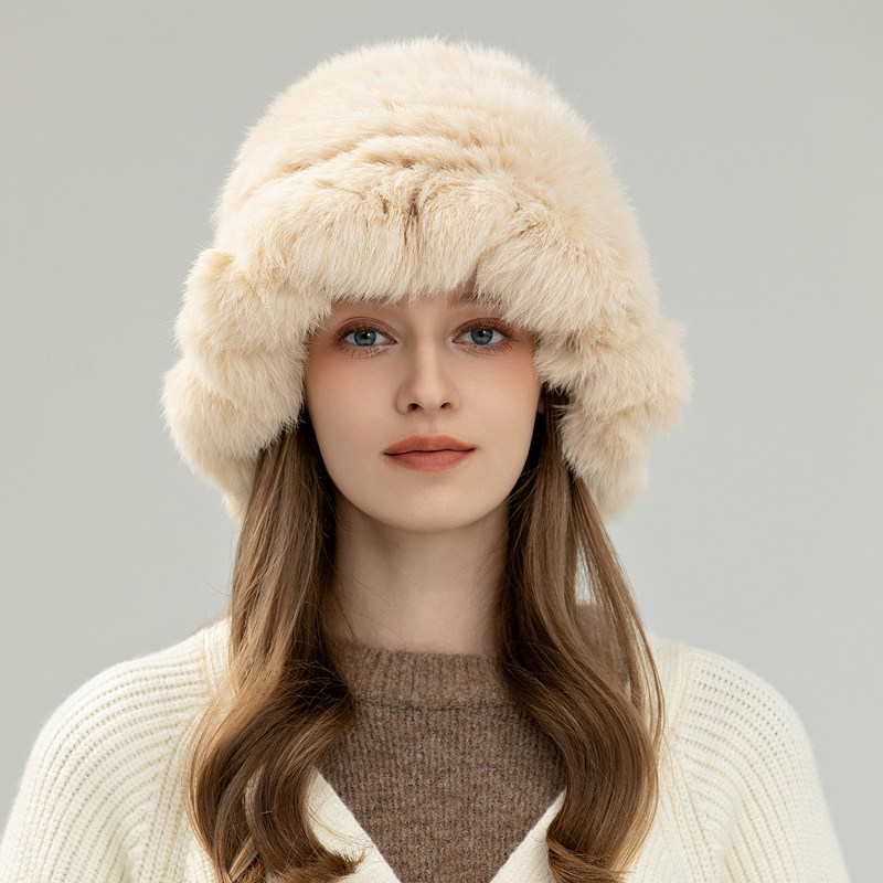 兔毛毛绒帽子女冬时尚保暖显脸小云朵帽护耳皮草帽针织渔夫帽盆帽,服饰配件/皮带/帽子/围巾,帽子,淘宝优惠券,粉丝福利购,淘宝优惠卷
