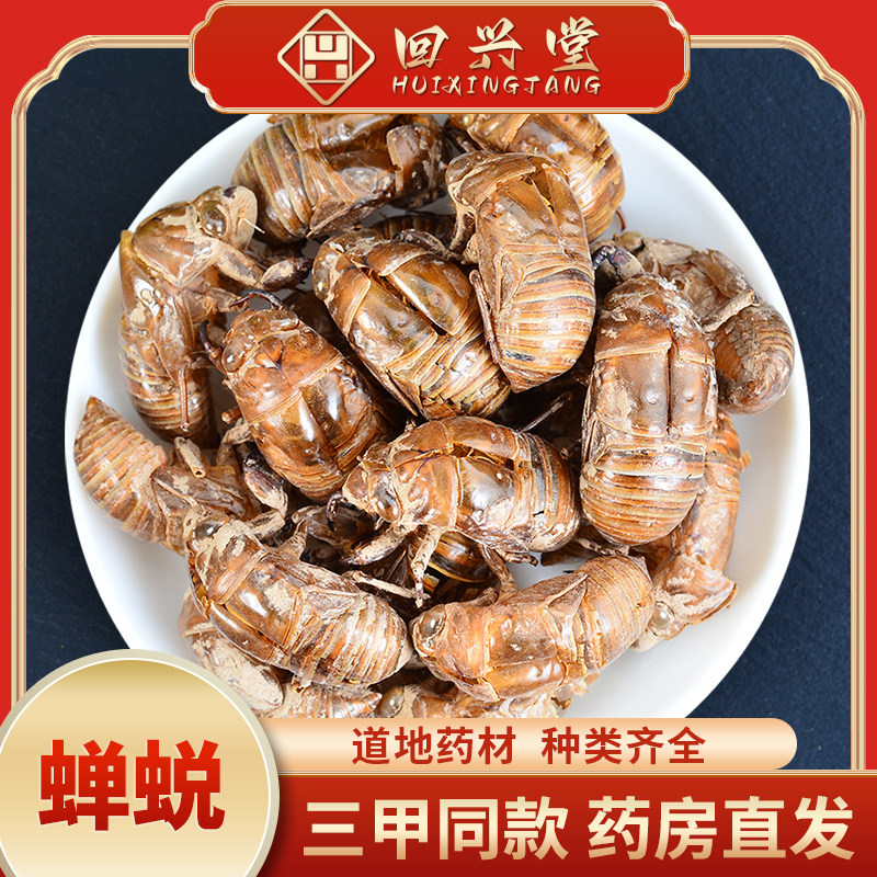 蝉蜕500克 蝉蜕粉蝉退蝉衣蝉壳知了皮中药饮片中药材抓配药房直销