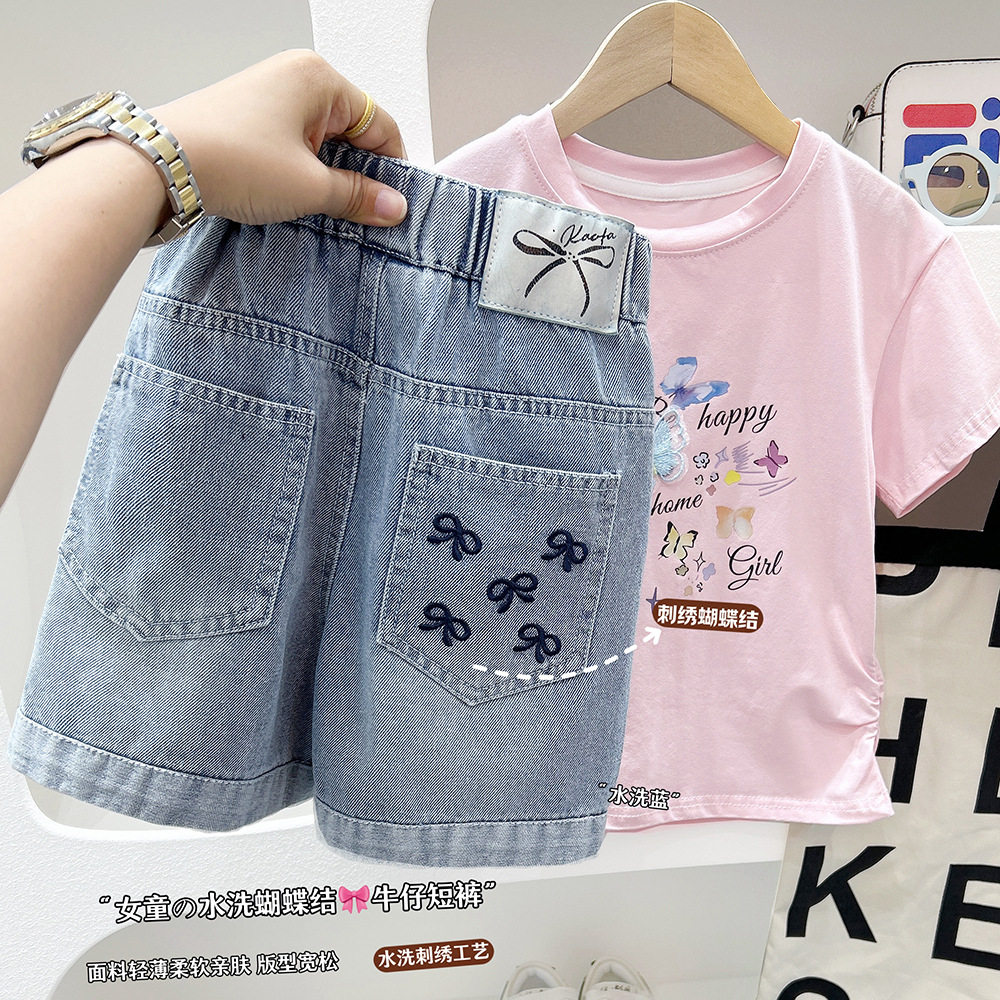 女童牛仔短裤夏装新款洋气中大儿童女孩夏季外穿纯色薄款裤子,童装/婴儿装/亲子装,裤子,淘宝优惠券,粉丝福利购,淘宝优惠卷