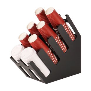 一次性纸杯架杯子杯盖吧台收纳商用咖啡奶茶店杯架分取杯器置物架