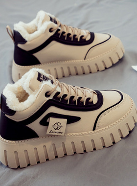 跨境棉鞋女加绒雪地靴百搭2026冬季新款女鞋kt12261-1特卖季