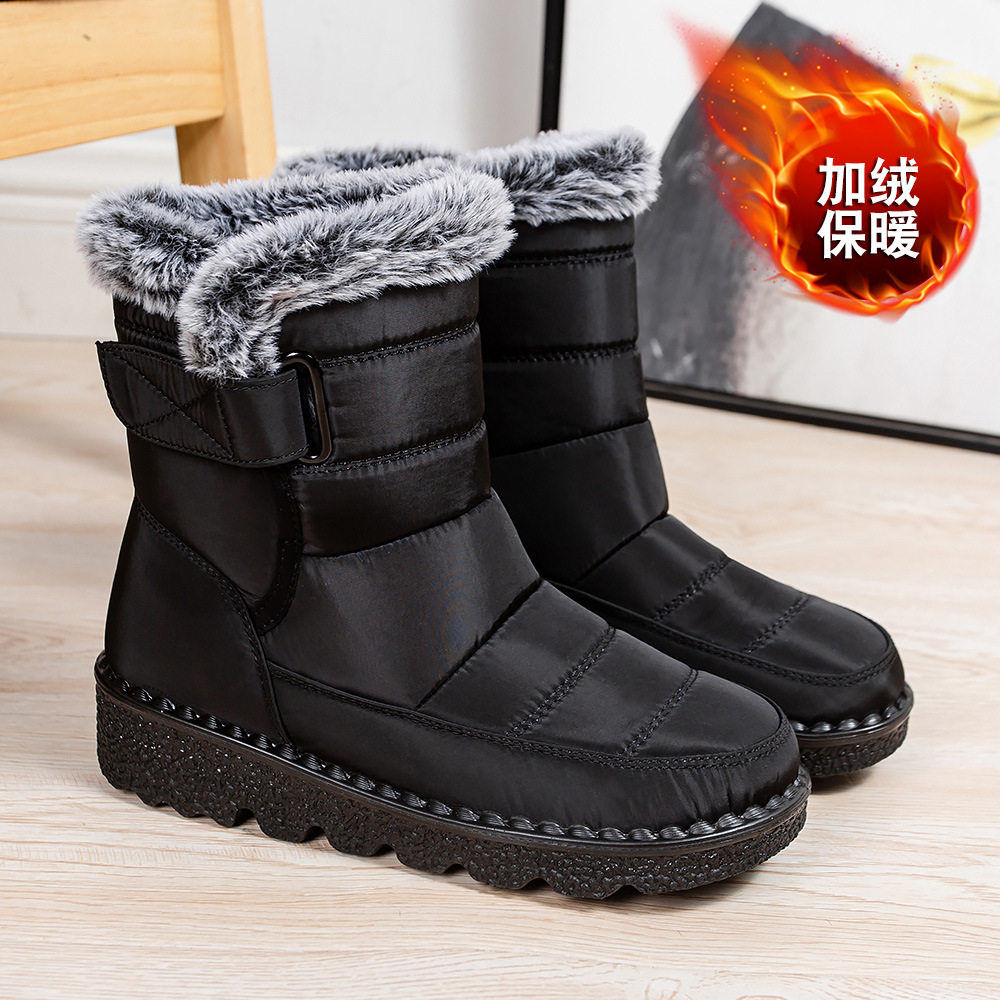 新款大码棉鞋仿兔毛跨境保暖女士时尚雪地靴