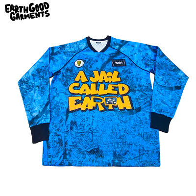 A Jail Called Earth 2025联名足球运动服款长袖拼接T恤