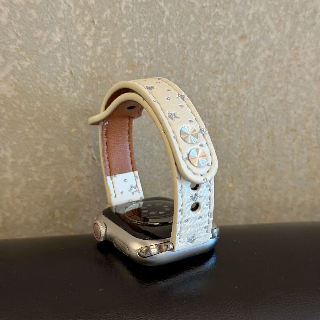 满天星双钉表带适用苹果手表iWatch小米手环9Pro华为Fit5红米腕带