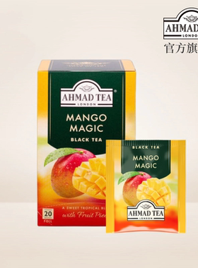AHMAD TEA亚曼芒果味红茶20个独立包装进口袋泡茶包