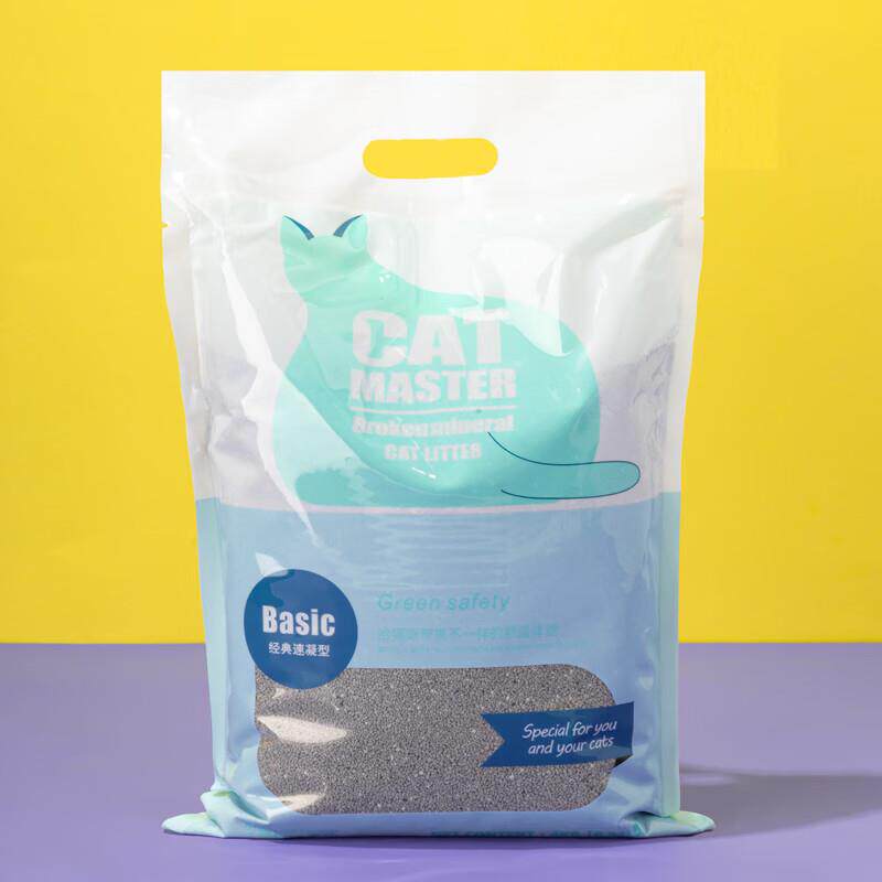 CATMASTER猫砂钻石破碎猫砂膨润土低尘5L超除臭吸水一秒结团4KG