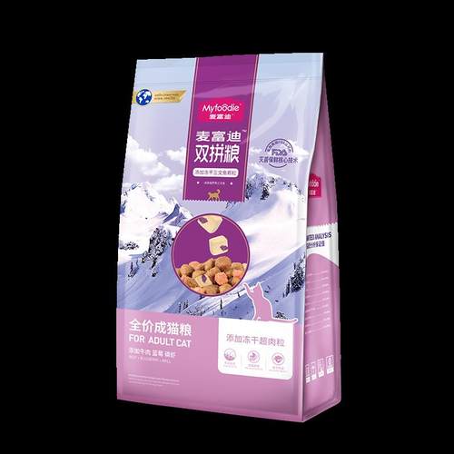 麦富迪 猫粮 三文鱼冻干双拼全价粮 成猫粮10kg