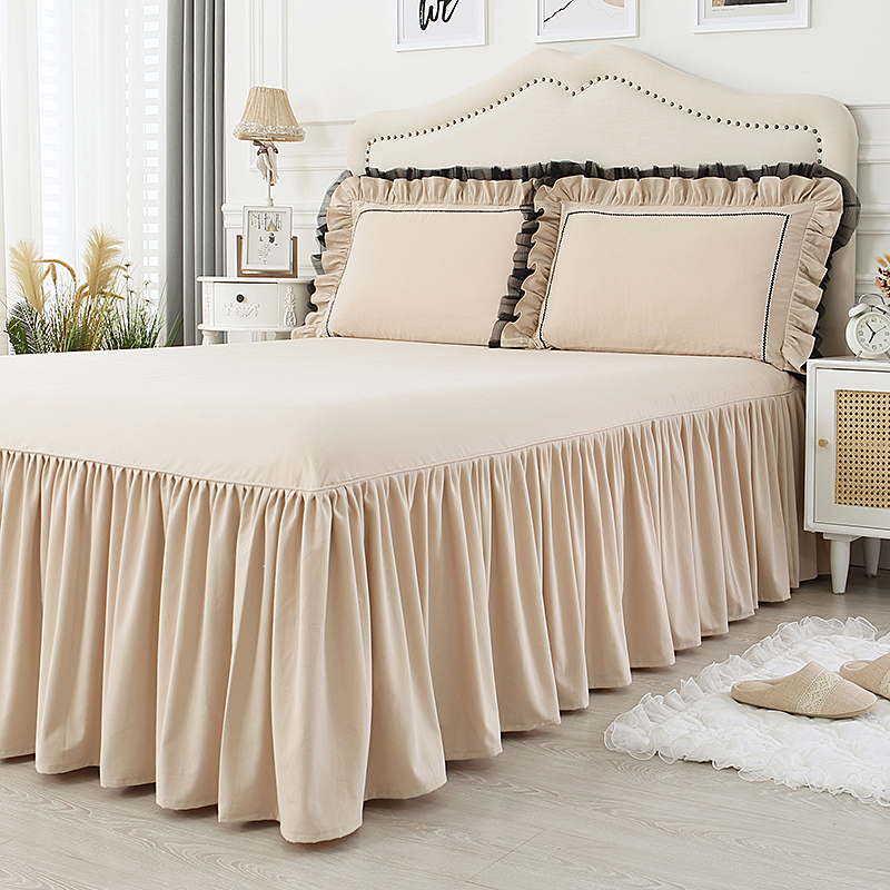 巧致生活 摩登全棉磨毛单件床裙单独床罩加厚床单新款2025年秋冬