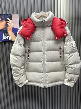 蒙家冬季新款鸿运当头可拆卸帽羽绒服简约流行男女情侣面包房外套