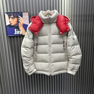 蒙家冬季新款鸿运当头可拆卸帽羽绒服简约流行男女情侣面包房外套