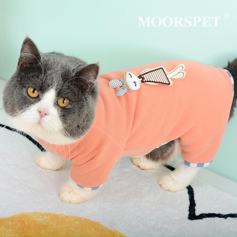 moorspet猫咪棉衣加绒四脚衣