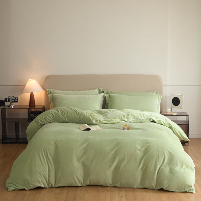 新款A类婴儿绒四件套床单被套