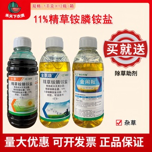 利尔11%精草铵膦铵盐烂根剂 金闲耘 金草颂 小菲草铵膦杂草除草剂
