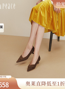 真美诗2025年秋季新款羊绒法式优雅简约尖头高跟鞋单鞋女Y1R02CQ5