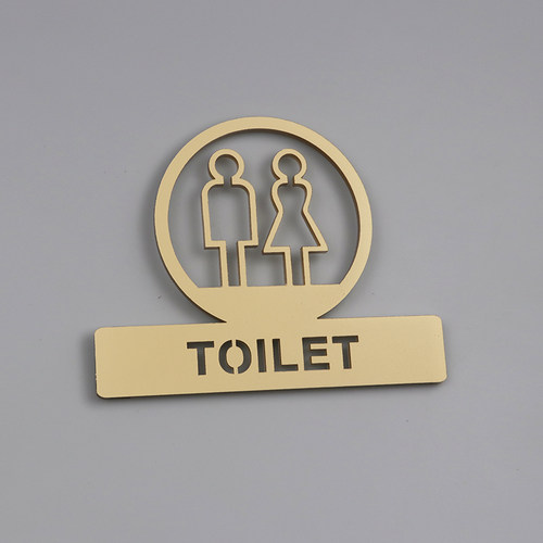 男女卫生间立体洗手间标识牌