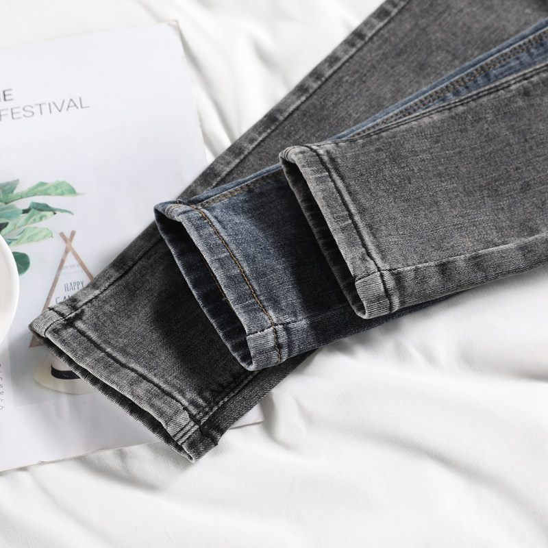 大码牛仔裤女小脚裤胖MM加绒裤子显瘦高腰弹力胯大腿粗200斤长裤