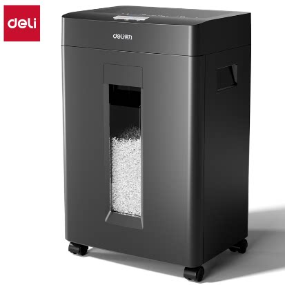 得力（deli）GA666P碎纸机办公室专用商用23L容量文件资料粉碎机电动23L粉碎机 8张 60分钟 5级保密  2*12mm