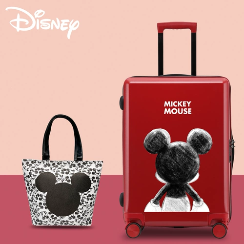 Дисней, универсальный мультяшный чемодан на колесиках подходит для мужчин и женщин, Дисней Микки Маус